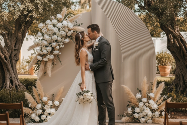 Boho-Decorative-Arched-Backdrop-Boho-Wedding-2-bride-and-groom